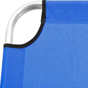 vidaXL Wysoki leżak dla seniora, składany, niebieski, aluminiowy 6