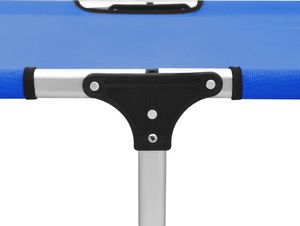 vidaXL Wysoki leżak dla seniora, składany, niebieski, aluminiowy 7