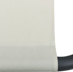 vidaXL Leżanka ogrodowa, tkanina, kremowa 6