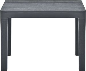 vidaXL Ławki ogrodowe, 2 szt., antracytowe, plastikowe 3