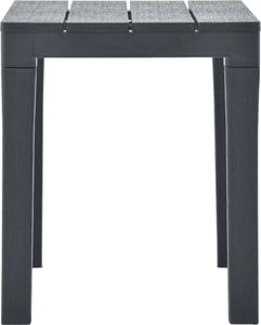 vidaXL Ławki ogrodowe, 2 szt., antracytowe, plastikowe 4