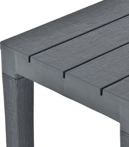 vidaXL Ławki ogrodowe, 2 szt., antracytowe, plastikowe 5