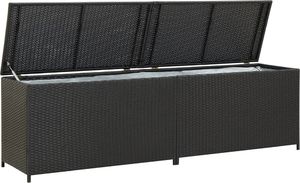 Skrzynia ogrodowa vidaXL 200x50x60 cm Czarny 2
