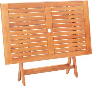 vidaXL Składany stół ogrodowy, 120x70x75 cm, lite drewno eukaliptusa 4