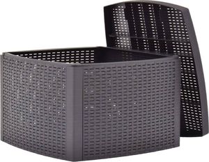 vidaXL Stolik boczny, mokka, 54x54x36,5 cm, plastikowy 3