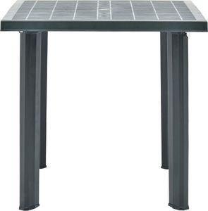 vidaXL Stół ogrodowy, zielony, 80 x 75 x 72 cm, plastikowy 3