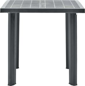 vidaXL Stół ogrodowy, antracytowy, 80 x 75 x 72 cm, plastikowy 3