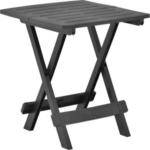 vidaXL Składany stolik ogrodowy, antracytowy, 45x43x50 cm, plastik 1