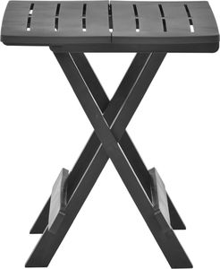 vidaXL Składany stolik ogrodowy, antracytowy, 45x43x50 cm, plastik 3