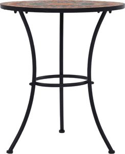 vidaXL 3-cz. zestaw mebli bistro z mozaiką, szary/pomarańcz, ceramika 7