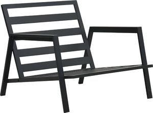 vidaXL 4-cz. zestaw mebli do ogrodu, poduszki, aluminium, ciemnoszary 7