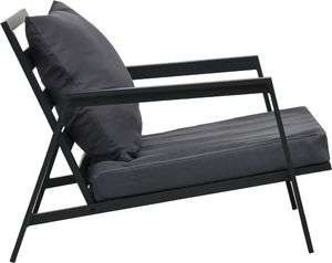 vidaXL 4-cz. zestaw mebli do ogrodu, poduszki, aluminium, ciemnoszary 8