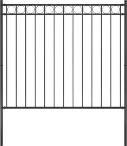 vidaXL Panel ogrodzeniowy, stalowy, 1,7 x 1,5 m, czarny 1