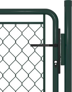 vidaXL Furtka ogrodowa, stalowa, 100 x 75 cm, zielona 3