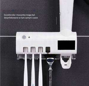Dozownik do pasty i uchwyt na szczoteczki z lampą UV 3