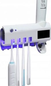 Dozownik do pasty i uchwyt na szczoteczki z lampą UV 6