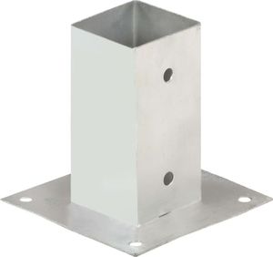 vidaXL Podstawy słupów, 4 szt., galwanizowany metal, 71 mm 3