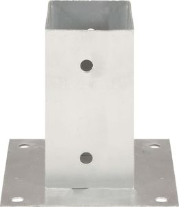 vidaXL Podstawy słupów, 4 szt., galwanizowany metal, 71 mm 4