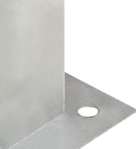 vidaXL Podstawy słupów, 4 szt., galwanizowany metal, 71 mm 6