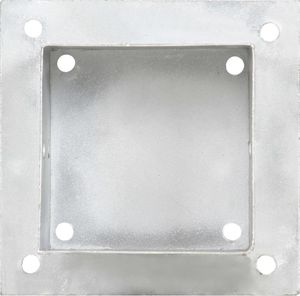 vidaXL Podstawy słupów, 4 szt., galwanizowany metal, 121 mm 2