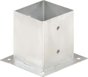 vidaXL Podstawy słupów, 4 szt., galwanizowany metal, 121 mm 3