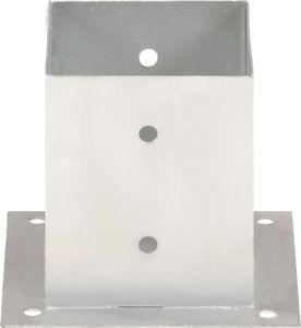 vidaXL Podstawy słupów, 4 szt., galwanizowany metal, 121 mm 4