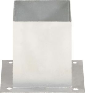 vidaXL Podstawy słupów, 4 szt., galwanizowany metal, 121 mm 5