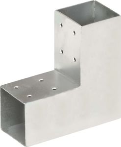 vidaXL Łączniki w kształcie L, 4 szt., galwanizowany metal, 71x71 mm 2