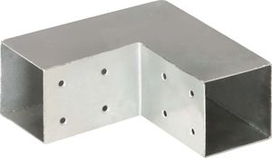 vidaXL Łączniki w kształcie L, 4 szt., galwanizowany metal, 71x71 mm 5