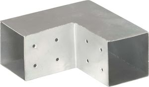 vidaXL Łączniki w kształcie L, 4 szt., galwanizowany metal, 81x81 mm 5