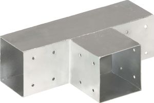 vidaXL Łączniki w kształcie T, 4 szt., galwanizowany metal, 91x91 mm 4