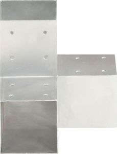 vidaXL Łącznik do słupków w kształcie Y, galwanizowany metal, 91x91 mm 3