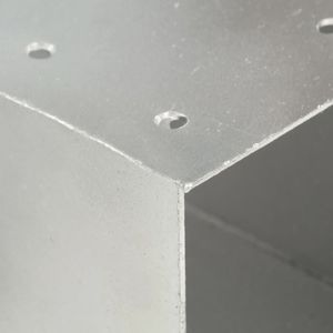 vidaXL Łącznik do słupków w kształcie X, galwanizowany metal, 91x91 mm 2