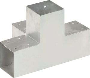 vidaXL Łącznik do słupków w kształcie X, galwanizowany metal, 91x91 mm 5