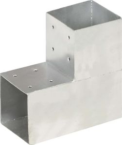 vidaXL Łączniki w kształcie L, 4 szt., galwanizowany metal, 101x101 mm 2