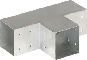 vidaXL Łączniki w kształcie T, 4 szt., galwanizowany metal, 101x101 mm 4