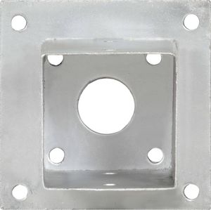 vidaXL Podstawy słupów, 4 szt., galwanizowany metal, 91 mm 2