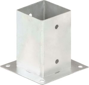 vidaXL Podstawy słupów, 4 szt., galwanizowany metal, 91 mm 3