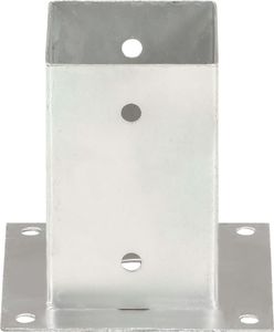 vidaXL Podstawy słupów, 4 szt., galwanizowany metal, 91 mm 4