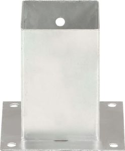 vidaXL Podstawy słupów, 4 szt., galwanizowany metal, 91 mm 5