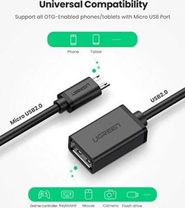 Adapter USB Ugreen microUSB - USB Czarny (10396) 5