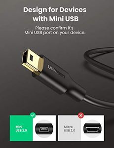 Kabel USB Ugreen USB-A - miniUSB 3 m Czarny (10386) 3