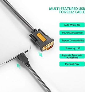 Kabel USB Ugreen Kabel szeregowy UGREEN USB na RS232 Szeregowy USB DB9 z chipsetem PL2303 (3M) 2