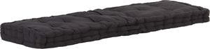 vidaXL Poduszka na podłogę lub palety, bawełna, 120x40x7 cm, czarna 1