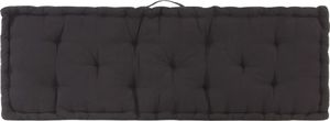 vidaXL Poduszka na podłogę lub palety, bawełna, 120x40x7 cm, czarna 5