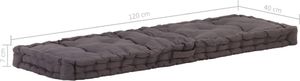 vidaXL Poduszka na podłogę lub palety, bawełna, 120x40x7 cm, antracyt 7