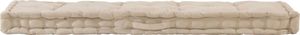 vidaXL Poduszka na podłogę lub palety, bawełna, 120x40x7 cm, beżowa 3