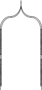 vidaXL Pergola ogrodowa, czarny, 120x38x258 cm, żelazna 2