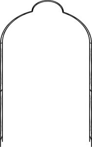 vidaXL Pergola ogrodowa, czarna, 150x34x240 cm, żelazna 2