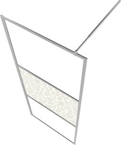 vidaXL Ścianka prysznicowa, szkło ESG, wzór w kamienie, 90 x 195 cm 4